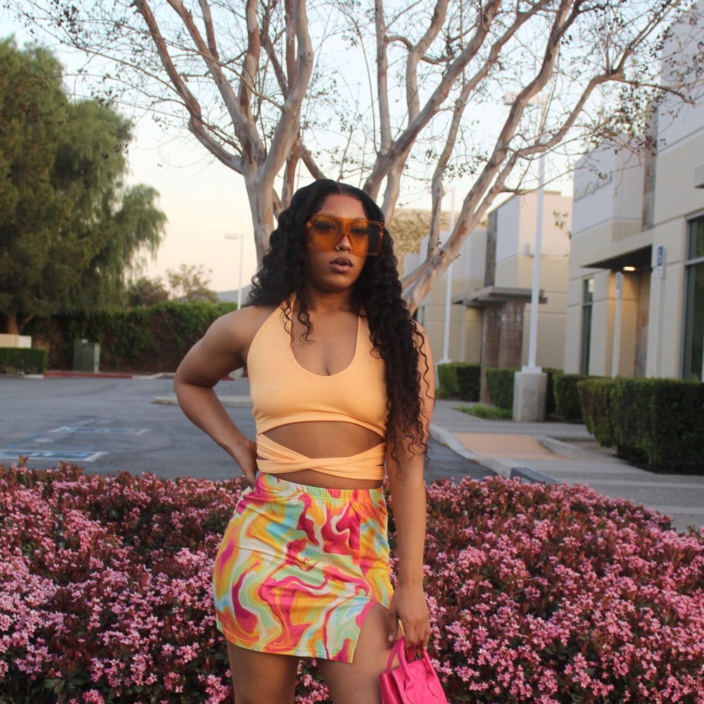 Orange Crop Top Shirt